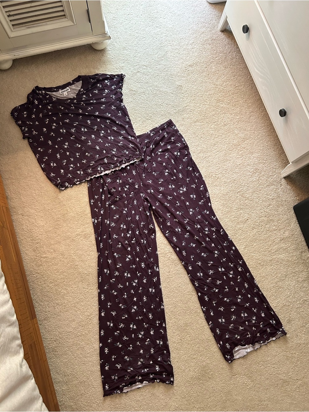 Abound Plum Floral Pajama Set